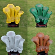 Cute Premium Korean Golf Head cover Set of 4 - Fairway Hybrid Putter Driver Golf Stick Protector