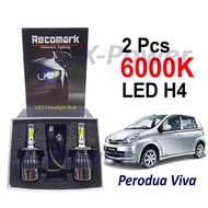 🔥PROMO🔥 Perodua Viva H4 Car LED Headlamp LED Headlight Bulb 2Pcs 4300K 6000K xpower Recomark