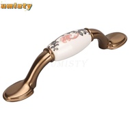 UMISTY 4 Sets Vintage Cabinet Pulls, Zinc Alloy Ceramic Vintage Cabinet Handles, Decorative Retro Si