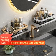 【MurahGila】Shelf Organizer, 1 Pack  Black Bathroom Accessories, Save Space with Hoo