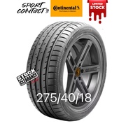 【Free Installation】CONTINENTAL 275/40/18 SPORT CONTACT 3 (RUNFLAT) NEW TYRE TIRE TAYAR