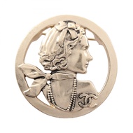 【二手】香奈兒胸針，可可小姐標誌，鍍金，女士胸針，二手