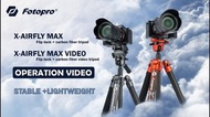 Fotopro X-Airfly MAX VIDEO Carbon Fibre Tripod Flame Orange / Slate Grey 飛行一號碳纖維三腳架套裝 #全新行貨六年保養 #不議價