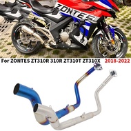 For ZONTES ZT310R 310R ZT310T ZT310X 2018-2022 Motorcycle Exhaust System Escape Modify Front Link Pipe Connecting 51mm Muffler