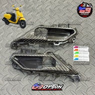 carbon Pattern 4 Giorno Rear Footrest Cover JR (JR carbon)