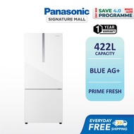 PANASONIC SAVE 4.0 RM200 REBATE Refrigerator Fridge 2 Door Bottom Freezer Glass Door (380L) NR-BX421
