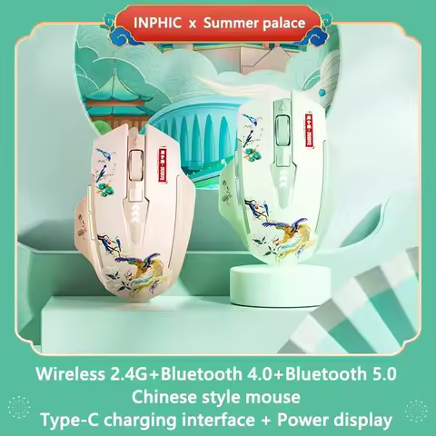 INPHIC A10 Wireless Mouse Bluetooth Mouse Rechargeable Office Game Ergonomic Mute Mouse For Laptop P