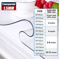 PVC Table cover Transparent Rectangular Heat Resistant Waterproof soft glass Protective Oil Proof Ma