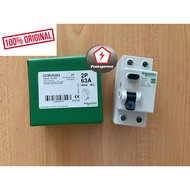 SCHNEIDER EZ9R36263 RCCB ELCB Easy9 Residual Current Circuit Breaker - 2P - 63 A - 30 mA - AC type -