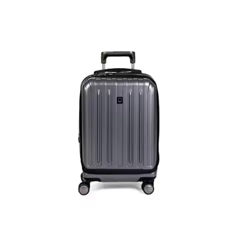 DELSEY PARIS Titanium Hardside Expandable Luggage with Spinner Wheels Carry-On Luggage Graphite 19 I