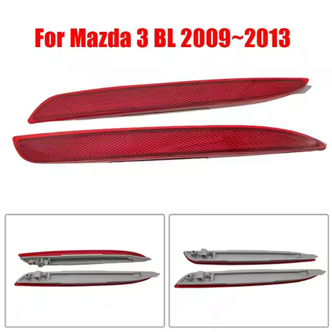 ABS Plastic Red Rear Bumper Bar Reflector Rear Bumper Reflector For Mazda 3 BL 2009~2013 1011108 Acc