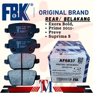 FBK Brake Pad Rear/ Belakang - Proton Exora Bold TURBO , Prime 2011- / Preve / Suprima S without Brake Shim