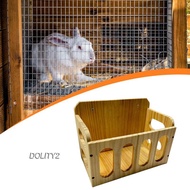 [Dolity2] Wooden Rabbit Hay Feeder, Rabbit Hay Dispenser, Small Animal Hedgehog Hay Holder