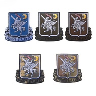 actical Aviation Themed Hook Loop Patch Collection Featuring Winged Horse And Crescent Moon Motifs I