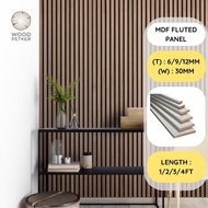 【Ready Stock】Slat wall panel Fluted wallshiplap kayu wainscoting 9mm /12mm thickness 3cm x 1/2/3/4ft papan board