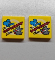 🈵㊗️ 2個總共$16  只在觀塘貨倉交收 末使用  LEGO (2x2) The Itchy & Scratchy Show 樂高積木 Simpson Homer 人仔  Minifigure Mi