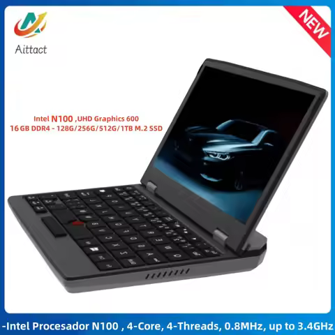 AITTACT New Mini Pocket Laptop 7 Inch Touch Screen Alder Lake Intel N95 Computer Office Ultrabook No