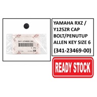 (100% ORIGINAL YAMAHA) YAMAHA RXZ / 125ZR CAP BOLT/ PENUTUP ALLEN KEY SIZE 6 (341-23469-00)
