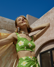 Sue.loveseveryday BualoyII Crop Top - เสื้อครอปลายบัวลอย