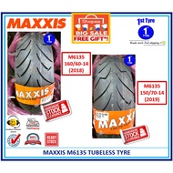 [STOCK CLEARANCE]*NEW TYRE OLD STOCK*MAXXIS MOTORCYCLE TYRE M6135 150/70-14,160/60-14 TUBELESS *MADE