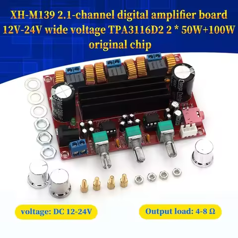 MGQH XH-M139 TPA3116D2 2x 50W +100W 2.1 Channel Digital Subwoofer Power Amplifier Board TPA3116*2 3 