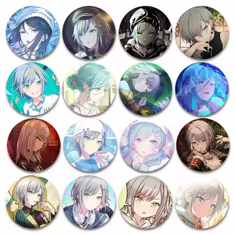 Project SEKAI Cartoon Badges Hinomori Shiho Leo/Need Brooches for Backpack Clothes Accessories Round