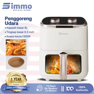 SIMMO Air Fryer oil-free fryer Machine Visible Window 8L Large Capacity Multi-functional Easy Cleani
