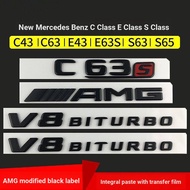 Suitable for Mercedes-Benz C-Class E-Class S Modified AMG Car Logo C-Shaped E43 Logo C43C63 Logo S65