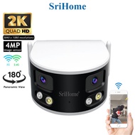 SriHome SH070 4MP CCTV WiFi Camera 180° Panoramic View, Dual Lens, AI Detect, Night Vision, Outdoor