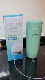 ★未用過★陶瓷內膽保溫杯 綠色