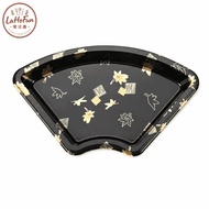 < LaHoFun > Fan-Shaped Sushi Box Sushi Box Sushi Plate Disposable Sushi Box Takeaway Packing Box Jap