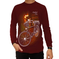 Kaos Lengan Panjang Dewasa Pria Distro Sepeda Onthel 02 Baju Keren Terbaru 2023 Murah Tebal Jumbo
