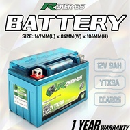 BS BATTERY ROKER YTX9A-BS TURBO VOLT 12V - 9AH CBR250 / NINJA 250 / KYMCO 250 / DUKE 200 BATTERI