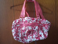 Kipling粉紅色圓點手提包