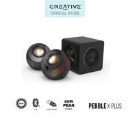Creative Pebble X Plus - 2.1 USB-C Computer Speakers with Subwoofer and Customizable RGB Lighting