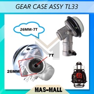 BRUSH CUTTER (TL33): GEAR CASE ASSY 24mm 26mm 7T 9T/ KEPALA GEAR CASE MESIN RUMPUT TB33 TB43 Tanaka 