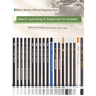 colour pencil pensil warna Marley 14b Combination Official Extra Soft Carbon Sketch Pencil