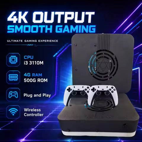 X3 Retro Console I3-3110M 500GB HDD 70000+ Built-in Games Supports Game Download 60+ Emulators 4K HD