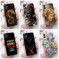 For Samsung Galaxy A04 A04e Case SM-A042F SM-A045F Luxury Dragon Tiger Marble Painted Soft Cover For