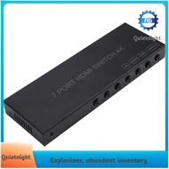 [quietnight.ph] 7 Port HDMI-Compatible Switch 7x1 4K@60Hz 2.0 Switcher Selector 7 in 1 Out for PS5 X