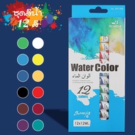 [ แถมฟรี พู่กัน] สีอะคริลิค ชุดสีอะคริลิค /water color สีอะคริลิค 12 ml/หลอด สีน้ำมัน/ สีอะคิลิก/ สีน้ำ ใช้ พกพาสะดวก 🎨 Pigment for drawing Art supplies