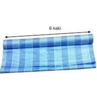 Blue White Canvas - 6 Feet x 81 Feet - Tarpaulin Canvas Roll (Blue/White) 81' (L) x 6' (W)