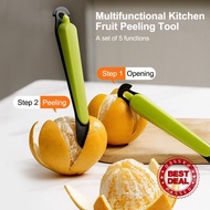 Kitchen Multi-function Portable Stainless Steel Orange Peeler For Household Fruit Peeler O7m5