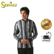 Sonali Men Grey  Linen Shirt / Kurta For Lelaki Warna Grey /Indian Men Kurta Shirt For Men D9410