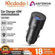 MCDODO Car Charger Mobi 45W Single Port USB C Fast Charging For iPad iPhone Samsung 45w 2.0