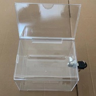 [Homyl478] Clear Donation Box with Lock Acrylic Donation Box for Donation