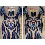 RSX 150 HLD COVERSET - FIRE SPIRIT 26 [ BLACK GREY / PURPLE GREY ]