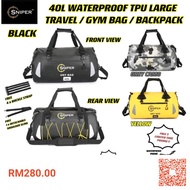 42) HIGH QUALITY LARGE 40L SNIPER WATERPROOF IP X6 TRAVEL BAG GYM BAG BACKPACK DRY BAG, OUTDOOR BAG 