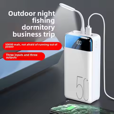 Power Bank 50000mAh Portable Charger LED Light Poverbank Powerbank 50000 mAh External Battery For iP