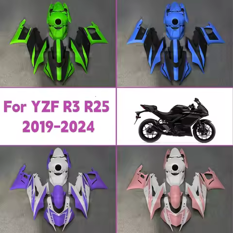 Fairings Fit 2019-2024 YZF R3 R25 Full ABS Painted Fairing Set Injection Molded Fit for 19-24 Yamaha